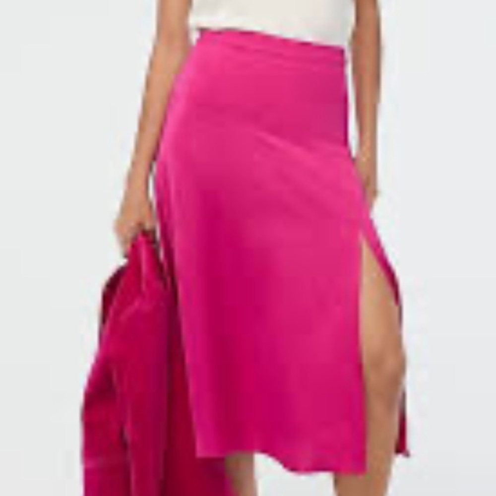J. Crew Factory Pink Midi Skirt